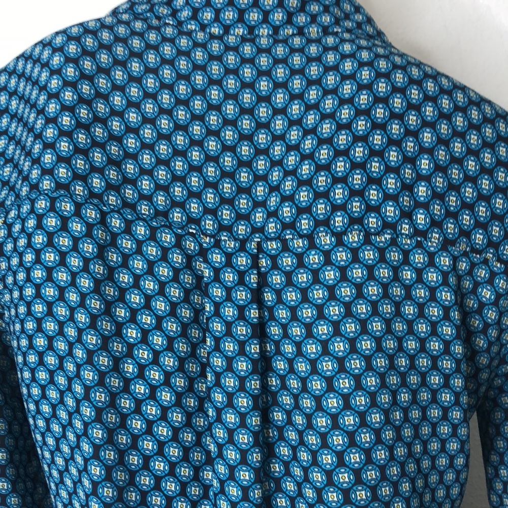 Y2K Forever 21‎ Wrap Style Medallion Print Draped Blouse Top Shirt Sz S - Picture 8 of 11